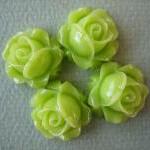 4pcs - Cabbage Rose Flower Cabochons - 15mm -..