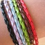 6pcs - Braided Imitation Leather Bracelet Cords -..