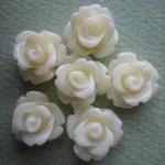 6pcs - Mini Rose Flower Cabochons - 10mm - Resin -..