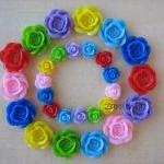 28pcs - Double Rainbow Mix - Color Me Happy - Rose..